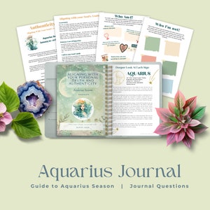 Aquarius Season Journal | Soul Truth, Tarot Spread (Digital Download)