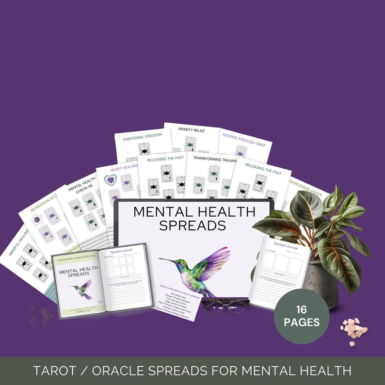 Printable Tarot Spreads Mental Health Tarot and Oracle Spreads Mindful