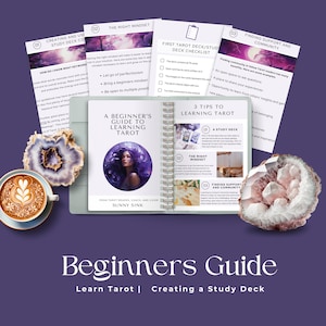 Tarot pour débutants imprimable | Notes de tarot imprimables | Guide du tarot imprimable | Apprendre le tarot | Apprendre le Tarot | Cahier d'exercices de tarot | Lire le tarot