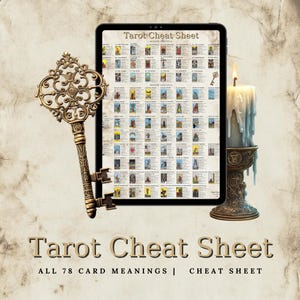 Hoja de trucos del tarot para imprimir, significados del tarot para imprimir, hoja de trucos de los significados del tarot, tarot para principiantes, aprender el tarot, significados del tarot para imprimir