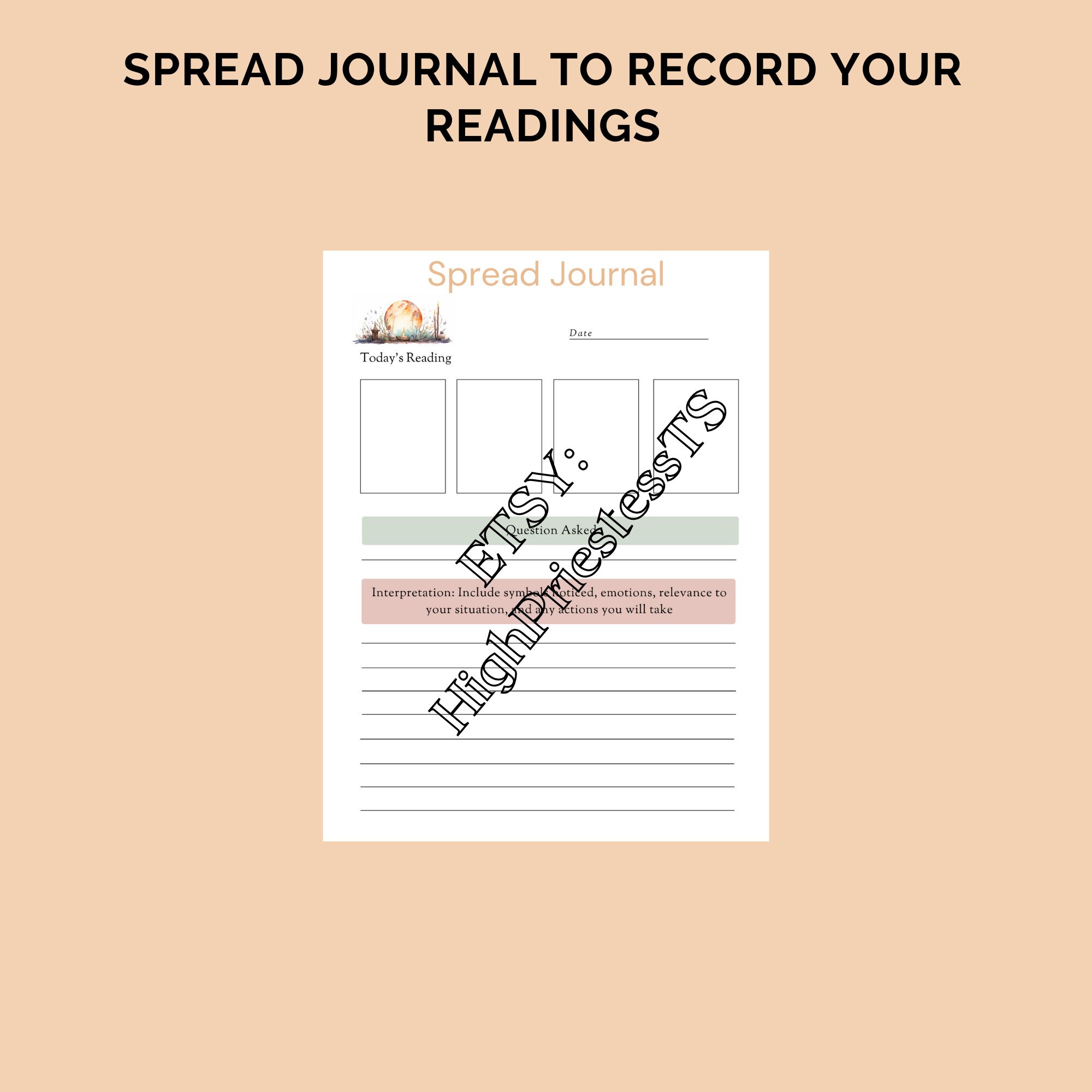 Printable Tarot Spreads Printable Tarot E Book Printable Tarot Notes ...