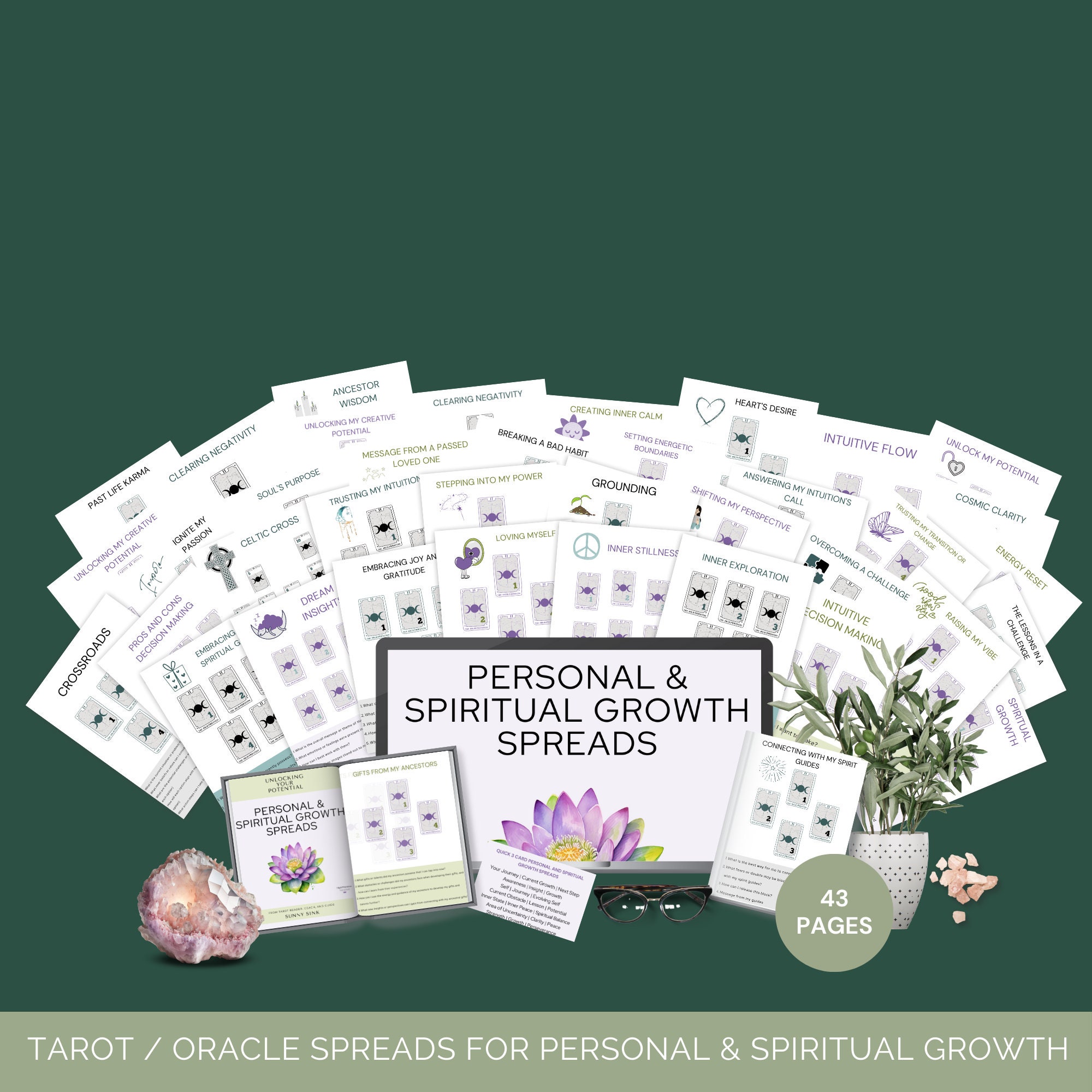 Printable Tarot Spreads Printable Tarot E Book Printable Tarot Notes ...