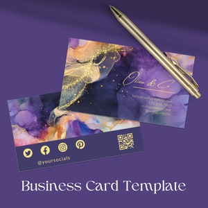 Tarot-Leser Visitenkarte | Visitenkarten Vorlage | Tarot-Visitenkarte | Visitenkarten Design | Canva Vorlage | Spirituelle Visitenkarte