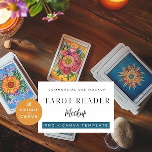1 - Maqueta de carta del tarot / Lector de cartas del tarot PNG / Baraja de tarot PNG / Lectura de tarot / Cartas del tarot / Maqueta de cartas del oráculo / Tarot / Maqueta de tarot