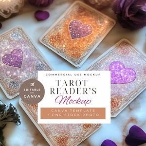 1 - Maqueta de carta del tarot / Lector de cartas del tarot PNG / Baraja de tarot PNG / Lectura de tarot / Cartas del tarot / Maqueta de cartas del oráculo / Tarot / Maqueta de tarot