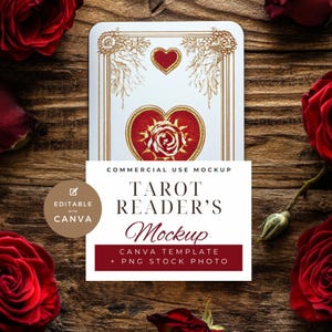 1 - Maqueta de carta del tarot / Lector de cartas del tarot PNG / Baraja de tarot PNG / Lectura de tarot / Cartas del tarot / Maqueta de cartas del oráculo / Tarot / Maqueta de tarot
