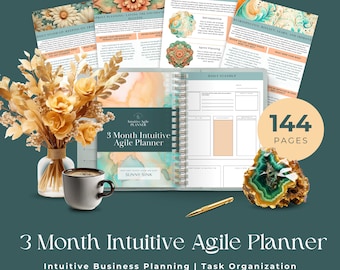 Planificateur agile intuitif | Business Planning sur 3 mois (téléchargement numérique)