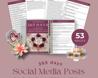 Spiritual Business Social Media Calendar 2026, 365 Post Ideas (Digital Product)