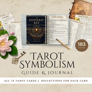 Hoja de trucos sobre el simbolismo del tarot / Cartas del tarot con significado / Páginas del diario del tarot / Cartas del tarot con significados / Lectura del diario del tarot