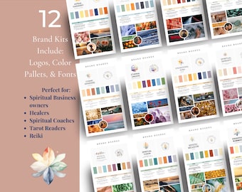 Szablon Canva z tablicą brandingową, logo i paletą kolorów