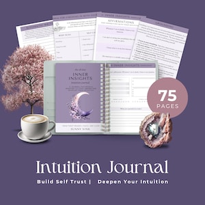 Intuition Journal | Increase Intuition | Automatic Writing  | Intuition Affirmations | Daily Intuition Check in | Intuition Journal Prompts