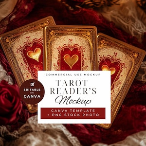 1 - Maqueta de carta del tarot / Lector de cartas del tarot PNG / Baraja de tarot PNG / Lectura de tarot / Cartas del tarot / Maqueta de cartas del oráculo / Tarot / Maqueta de tarot