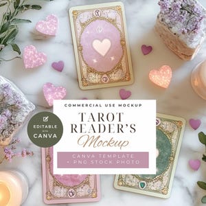 1 - Maqueta de carta del tarot / Lector de cartas del tarot PNG / Baraja de tarot PNG / Lectura de tarot / Cartas del tarot / Maqueta de cartas del oráculo / Tarot / Maqueta de tarot