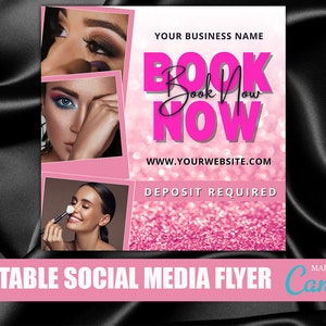 DIY Social Media Template, Appointments Available Flyer, Book Now Flyer, Flyer, Makeup Flyer, Hair Flyer, Lash Flyer, Editable Template