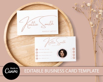 Editable Business Card Template, Instant Download to Templates, Modern Editable Cards, Minimalist Printable Business Card Template