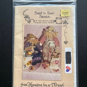 Vintage Seed N Sew Santa and Vixen Little Dears Pattern by Connie Calicos, Too
