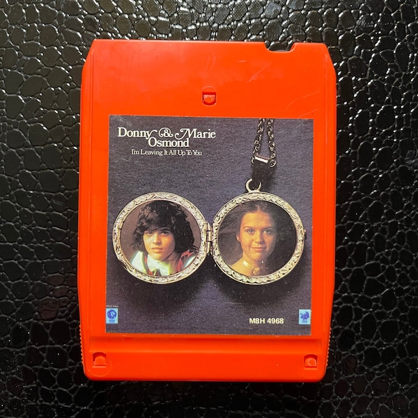 Vintage 8 Track Tape Donny & Marie Osmond I'm leaving It All Up To You