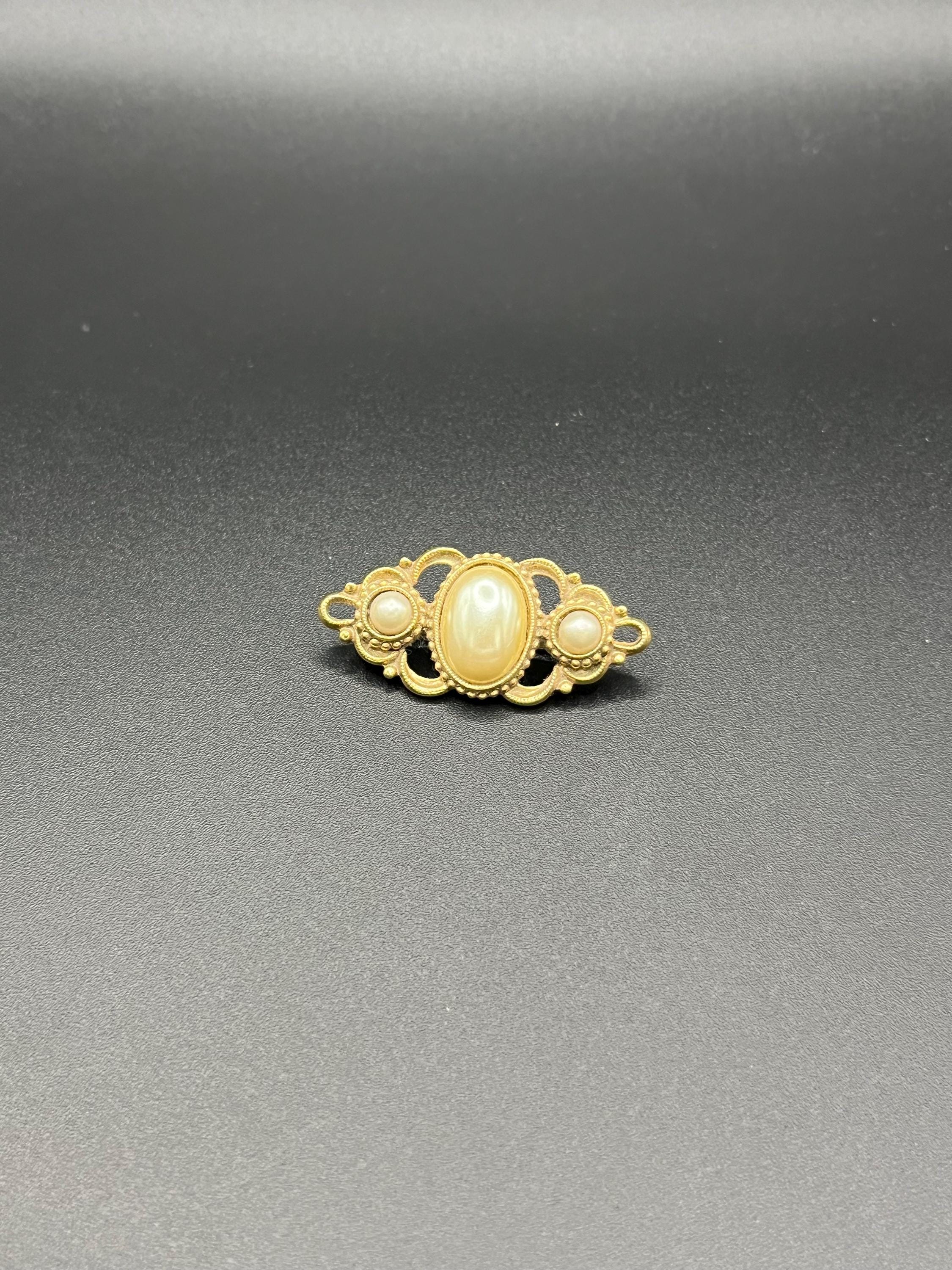 Vintage 1928 Earlier Gold Faux Pearl Watch Fob Brooch 1928 Jewelry Locket - Etsy main image 2