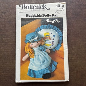 Vintage Butterick Craft Pattern 4519 Huggable Polly Pal *UNCUT