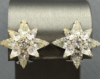 Vintage Marvella Strass Starburst-clipoorbellen