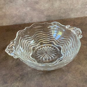 Vintage Duncan Miller Glass Bowl Caribbean Pattern