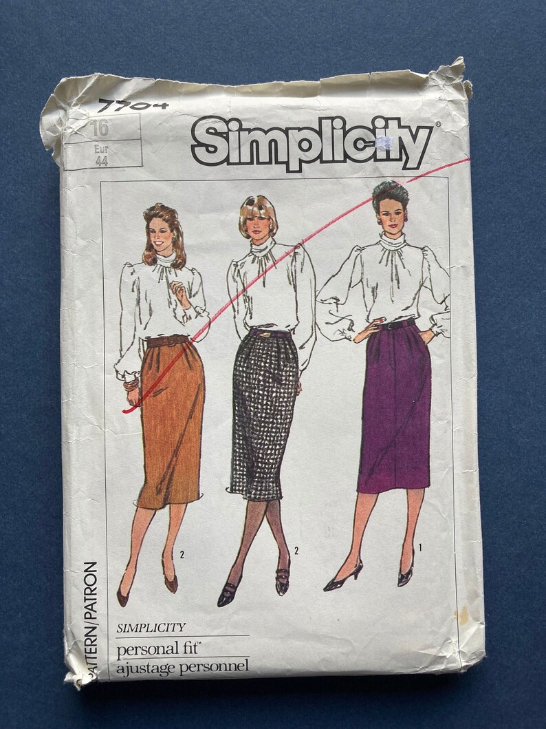 Vintage Simplicity Sewing Pattern 7704 Misses' Proportioned Skirts Size ...
