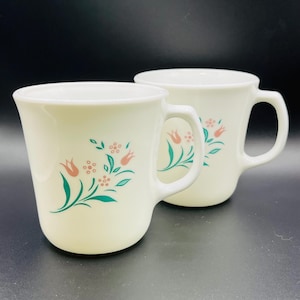 Vintage Corelle by Corning Rosemarie Mug Cup Set of 2