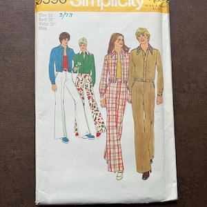 Vintage Simplicity Sewing Pattern 5590 Mens/Misses Jacket & Pants Size 16 Uncut