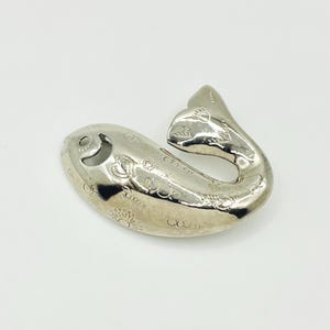 Vintage Trifari Fish Brooch Silver Tone