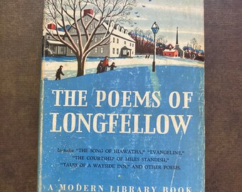 Vintage Hardcover Book The Poems of Longfellow