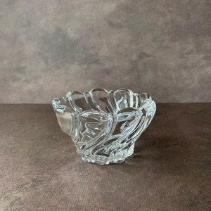 Vintage Mikasa Peppermint Swirl Clear Crystal Votive Candle Holder