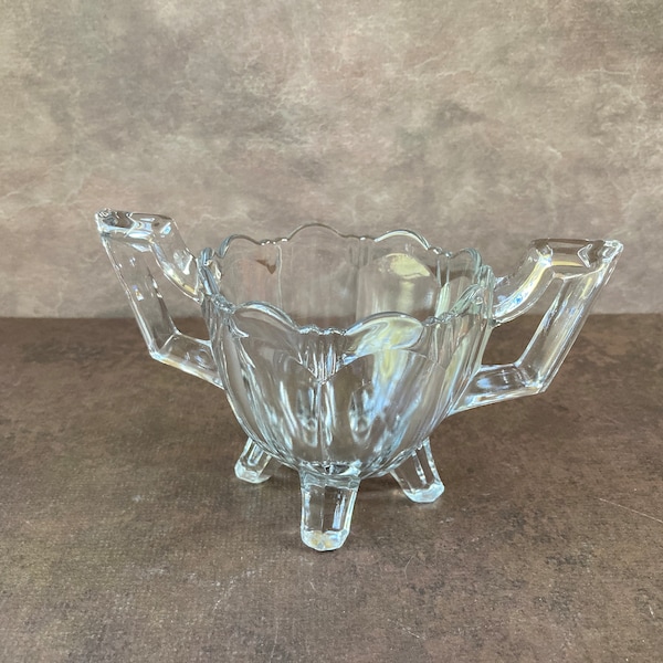 Vintage Indiana Glass Footed Sugar Bowl