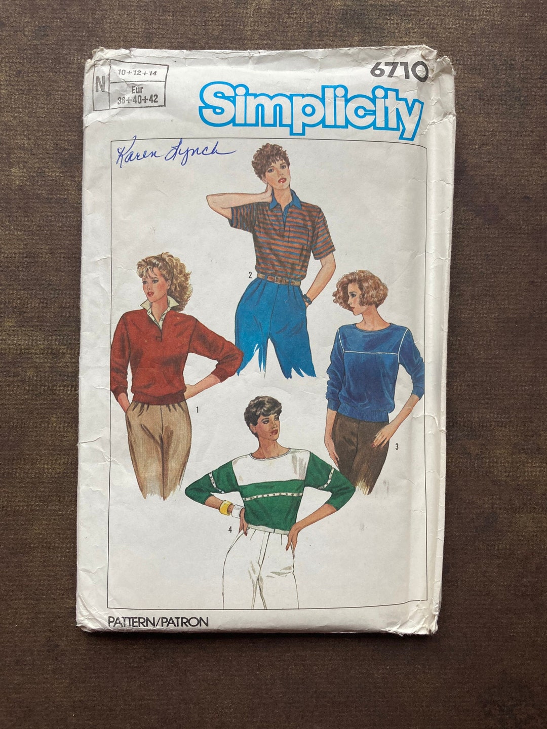 Vintage Simplicity Sewing Pattern 6710 Size 10-12-14 Misses' Set of ...