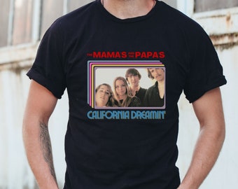 Classic Rock Band, Mama's and the Papa's T-shirt, Retro 60's Gift, Graphic Tee, Oversized shirt, California Dreamin,