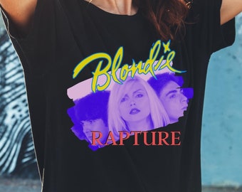 Blondie  | Retro 80's Gift |  Classic 80's Rock & Music Lover's  | Unisex - Men's  Women's Tee | Hit Song Rapture
