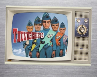 Retro TV - Thunderbirds, Fridge Magnet, Collectible, Classic 60's TV show, Gift for mom, gift for her, Funny Gift, British TV, Puppets