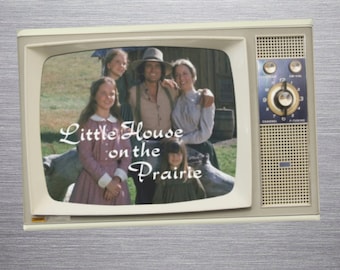 Retro TV -Little House on the Prairie, Fridge Magnet, Rectangle magnet, Vintage Fridge Magnet, Classic 70's TV show, Laura Ingalls,