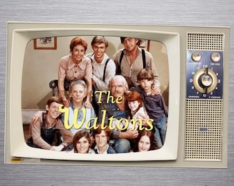 Retro TV - The Waltons, Fridge Magnet, Vintage Fridge Magnet, Classic 70's TV show, Gift for Dad, Gift for Mom, Tv Family show