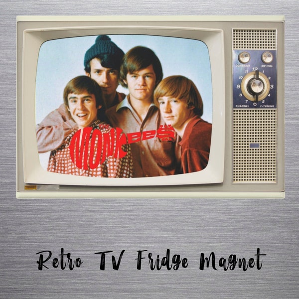 Retro TV - The Monkees, Fridge Magnet, Collectible, Classic 60's TV show, Gift for him, Fridge Art, Funny Gift, 60's Music, Davey Jones