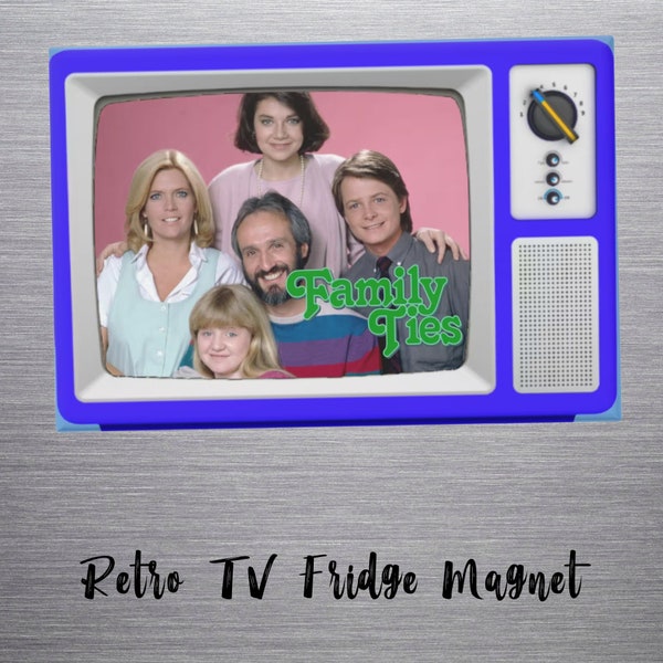 Retro TV - Family Ties, Fridge Magnet, Fridge Art, Classic 80's TV show, Gifts for women, Gifts for men, Collectibles, Alex P Keaton