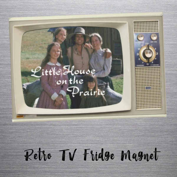 Retro TV -Little House on the Prairie, Fridge Magnet, Rectangle magnet, Vintage Fridge Magnet, Classic 70's TV show, Laura Ingalls,