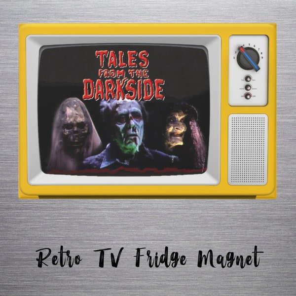 Retro TV - Tales from the Darkside, Fridge Art, Fridge Magnet, Classic 80's TV show, Collectibles, gifts for men, Horror, Thriller Tv,