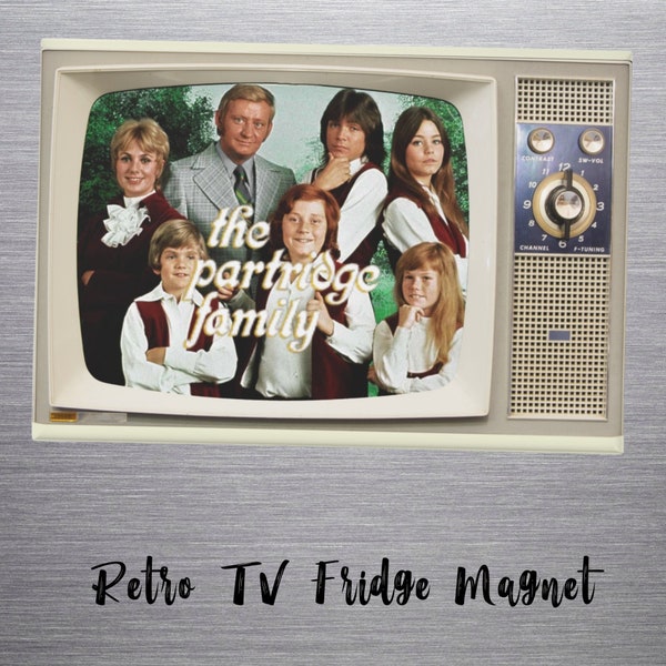 Retro TV - Partridge Family, Fridge Magnet, Collectible, Classic 70's TV show, Gift for mom, gift for her, Funny Gift, David Cassidy