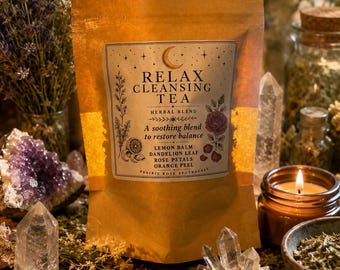 Prairie Rose Relax Reinigung Tee | Kräuterentgiftung Teemischung | Zitronenmelisse, Löwenzahnblatt, Rosenblüten & Orangenschale | Handgemachte Kräutertee