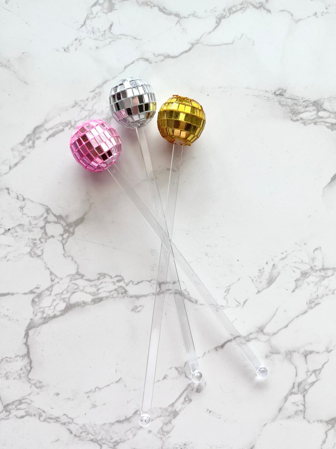 Disco Ball Drink Stirrers Etsy