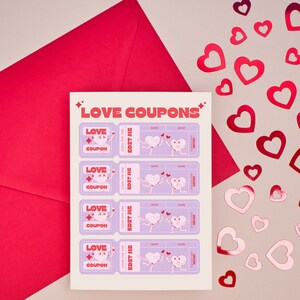 Editable Love Coupons| Valentine&#39;s Day Printable| Printable Editable PDF| Date Night Gift| Valentine&#39;s gift|DIY coupons| Valentines download
