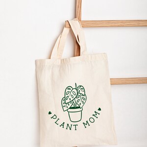 Plant Mom Tote Bag,Eco friendly bag, Gardening Tote Bag, Crazy Plant Lady, Plant Mom, Plant mom gift, Gardener Gift, Every day Bag