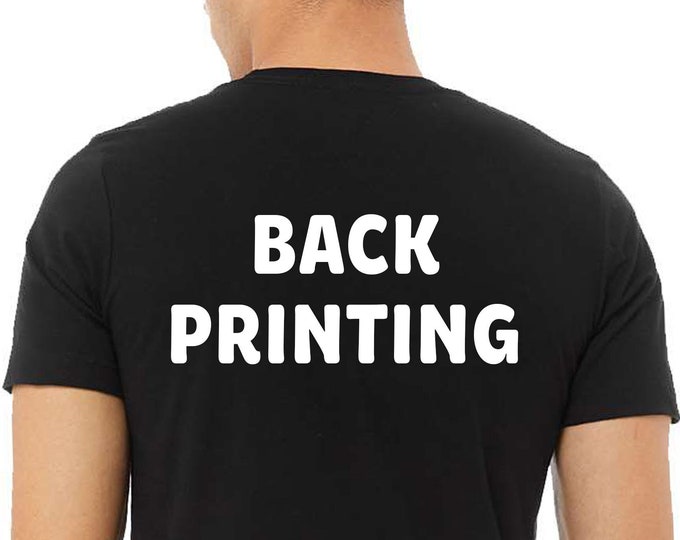 Back Printing Fee