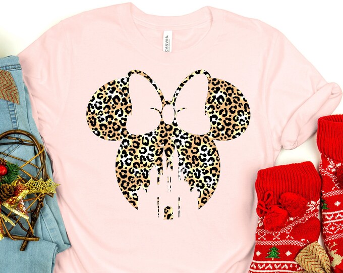 Leopard Minnie Shirt, Minnie Safari Leopard Shirt, Animal Kingdom Shirt, Safari Minnie Mouse Shirt, Disney Shirts for Ladies, Gift for her