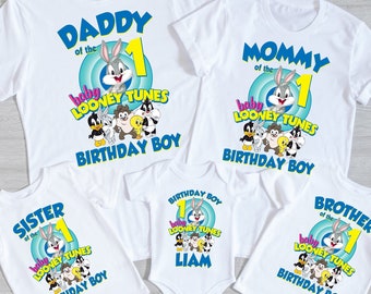 Custom Baby Looney Tunes Family Birthday Shirt, Baby Looney Tunes Shirt, Personalized Birthday Shirt, Family Matching Shirt,Looney Tunes Tee